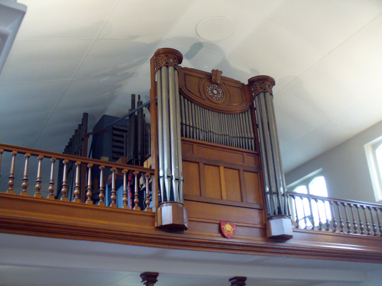 Organ loft in the nave, Our Lady of Peace.